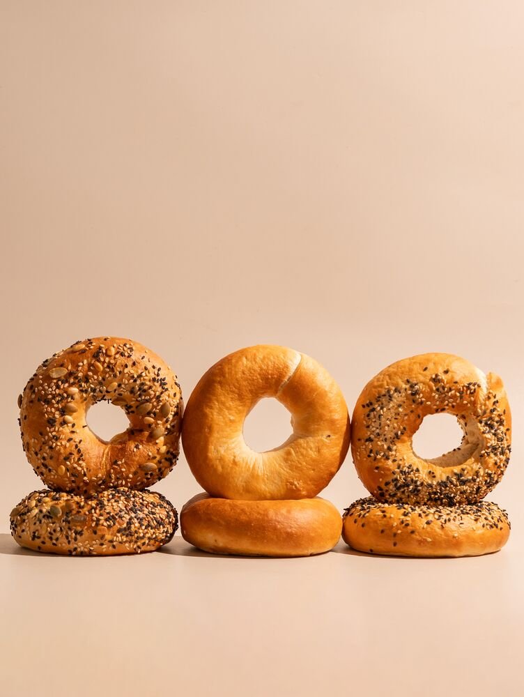 Assorted bagels by Breadko